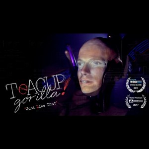 Promotional image for the music video, "Teacup Gorilla: Just Like That".