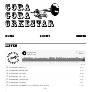 Screen capture from the Gora Gora Orkestar website.
